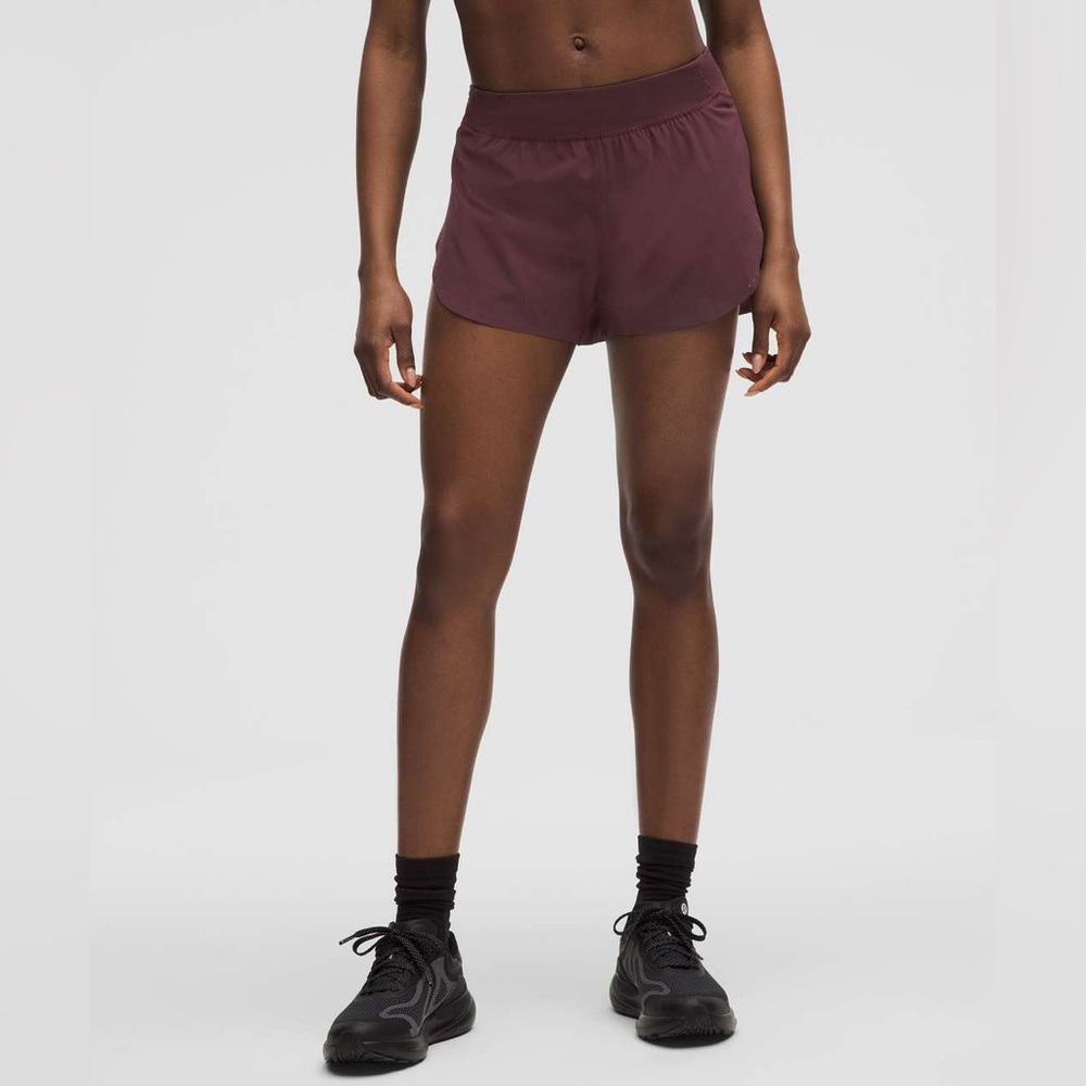 Lululemon Fast and Free High-Rise Classic-Fit Split Short 3" Goodnight Plum NWT